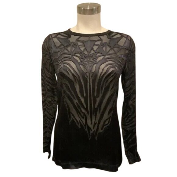 Revolve IRO Catrine Navy Silk Long Sleeve Blouse - Picture 4 of 9